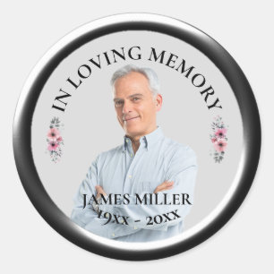 IN LOVING MEMORY. Personalise Photo Sticker
