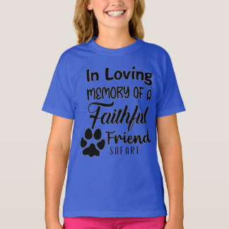 In loving memory,personalised dog Memorial T-Shirt