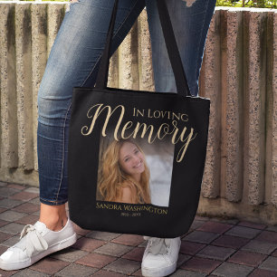 In Loving Memory Personalised Memorial Photo Tote Bag