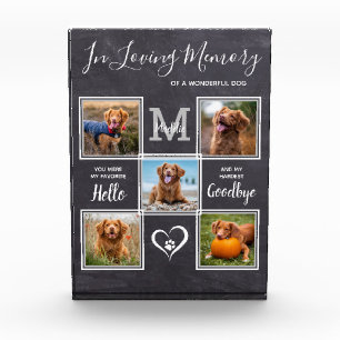 In Loving Memory Personalised Pet Loss Memorial Photo Block