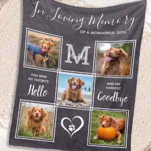 In Loving Memory Personalised Pet Photo Memorial F Fleece Blanket