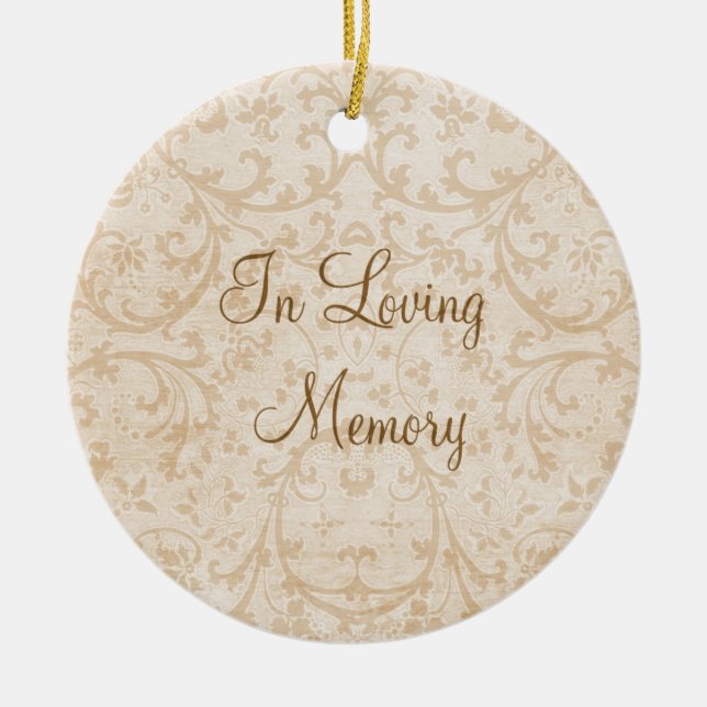 In Loving Memory Personalised Photo Memorial Ceramic Tree Decoration (Front)