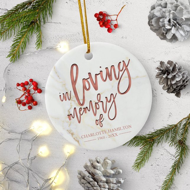 In Loving Memory Personalised Photo Memorial Ceramic Tree Decoration (Creator Uploaded)