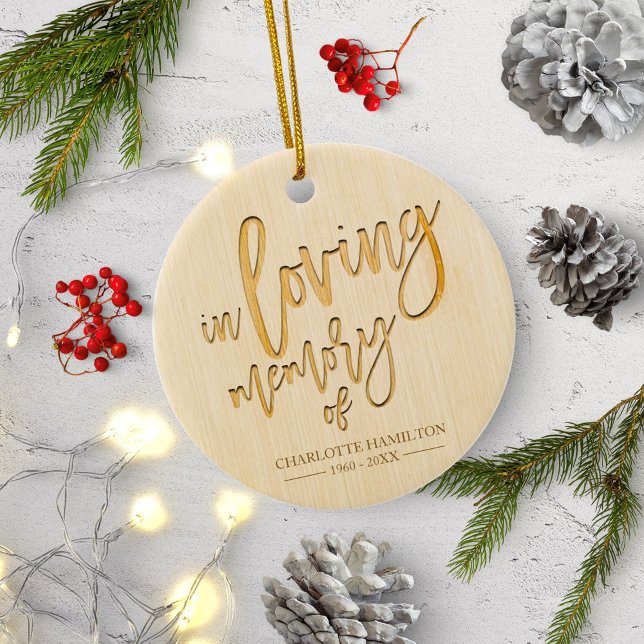 In Loving Memory Personalised Photo Memorial Ceramic Tree Decoration (Creator Uploaded)