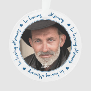 In Loving Memory Personalised Photo Memorial Ornament