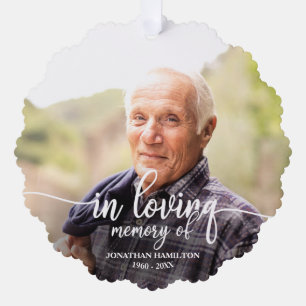 In Loving Memory Personalised Photo Memorial Tree Decoration Card