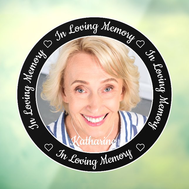 In Loving Memory Personalised Photo Memorial  Window Cling (Sheet 3)