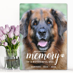 In Loving Memory Personalised Photo Pet Memorial Plaque