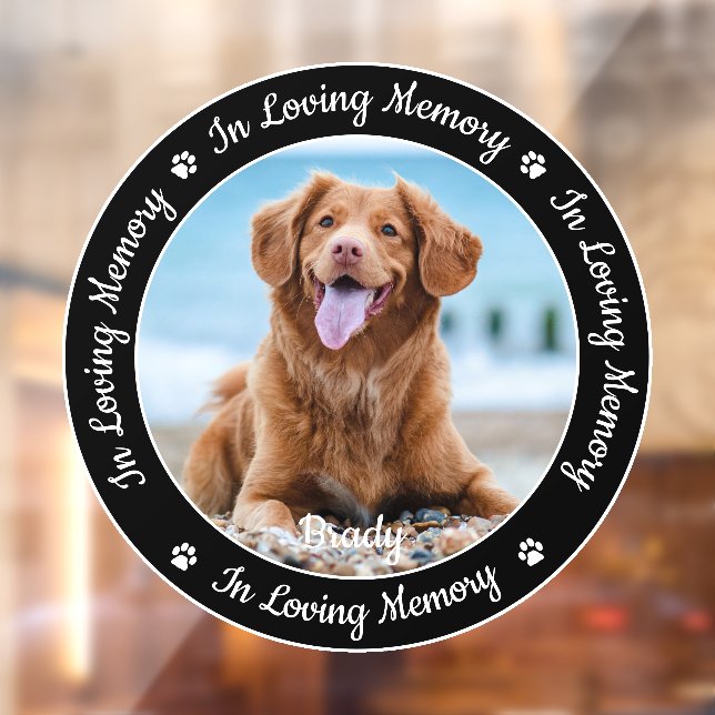 In Loving Memory Personalised Photo Pet Memorial Window Cling (Sheet 2)
