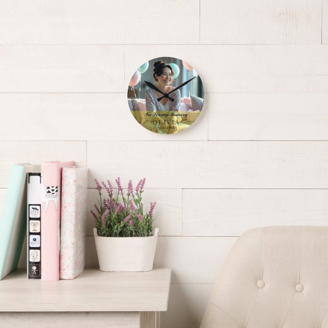 In Loving Memory Personalised Photo Wall Clock (Reading Room)