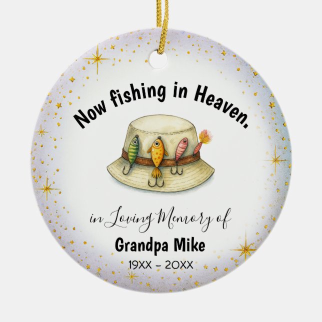 In Loving Memory | Personalized Fisherman Ornament (Front)