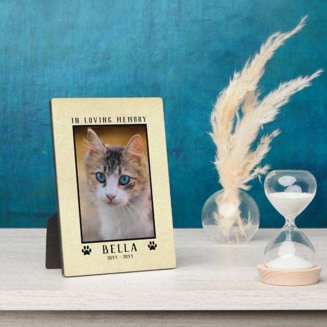 In Loving Memory Pet Memorial Personalized Photo Plaque (Side)