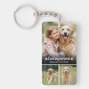 In loving Memory Pet Memorial Photo Collage Key Ring