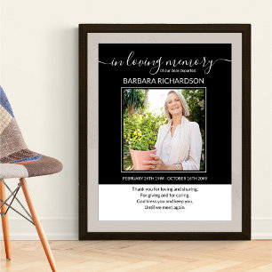 In Loving Memory Photo and Memorial Verse Funeral Poster