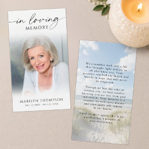 In Loving Memory Photo Beach Memorial Cards