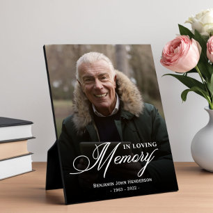 In Loving Memory Photo Calligraphy Plaque