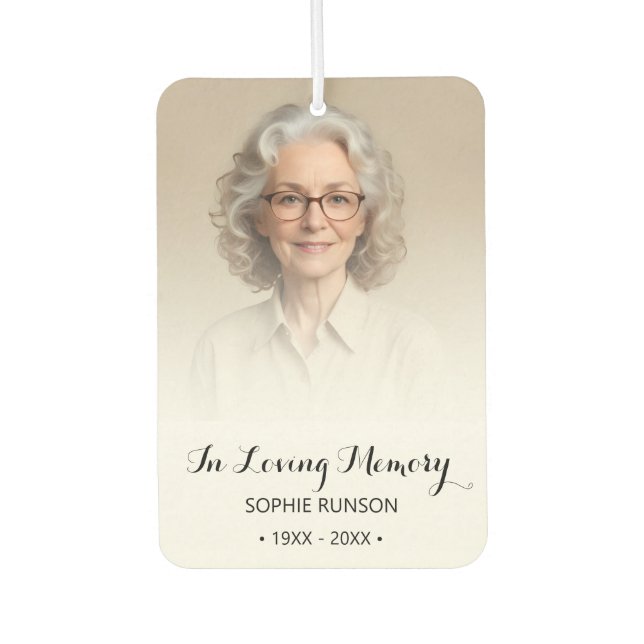 In Loving Memory Photo Car Air Freshener (Front)