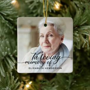 In Loving Memory Photo Ceramic Ornament