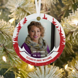 In Loving Memory Photo Christmas Metal Tree Decoration