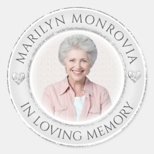In Loving Memory Photo Classic Round Sticker