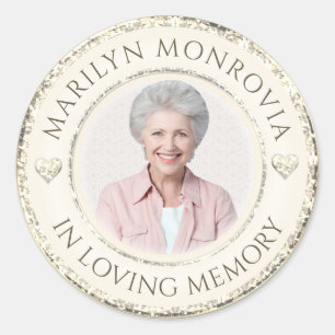 In Loving Memory Photo Classic Round Sticker