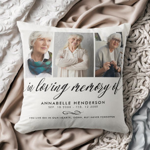In Loving Memory Photo Collage Cushion