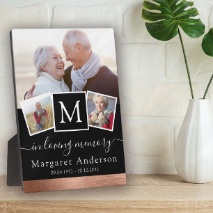 In Loving Memory Photo Collage Funeral Memorial Plaque