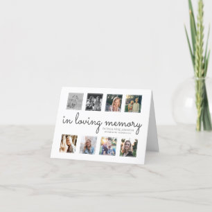 In Loving Memory Photo Collage Funeral Thank You Card