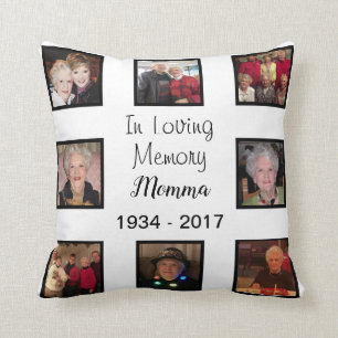 In Loving Memory Photo Collage Memorial Cushion