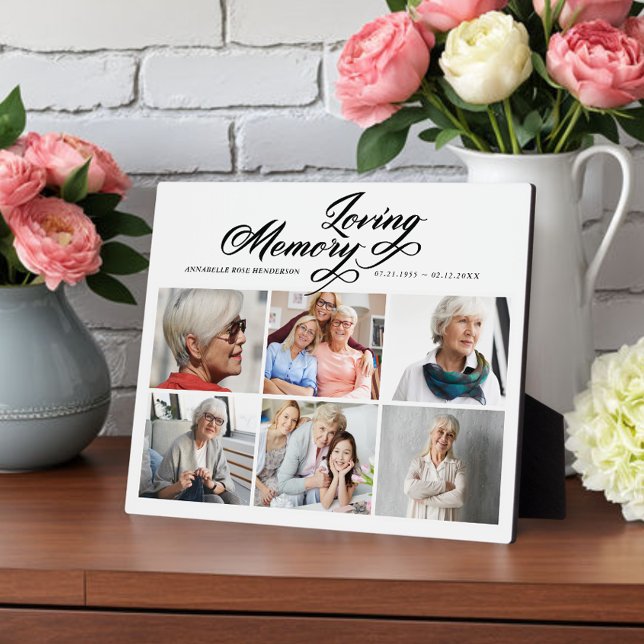 In Loving Memory Photo Collage Memorial Plaque (Creator Uploaded)