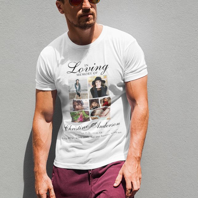 In Loving Memory | Photo Collage Memorial T-Shirt (Creator Uploaded)