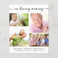 In Loving Memory Photo Collage Obituary Memorial