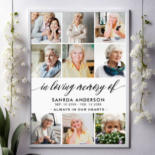 In Loving Memory Photo Collage Poster