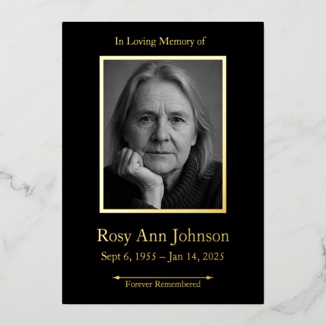 In Loving Memory Photo Funeral  (Front)