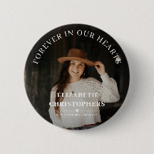 In Loving Memory Photo Funeral Memorial Button