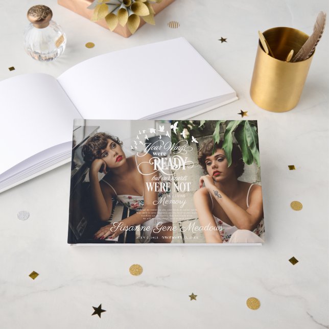 In Loving Memory | Photo Funeral Memorial   Guest Book (Front Open)