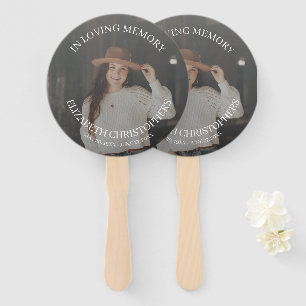In Loving Memory Photo Funeral Memorial Hand Fan
