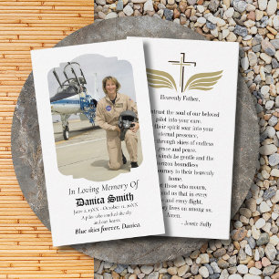 In Loving Memory Photo Funeral Memorial Prayer Business Card