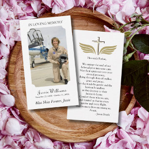 In Loving Memory Photo Funeral Memorial Prayer Business Card
