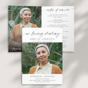 In Loving Memory Photo Funeral Order of Service Programme