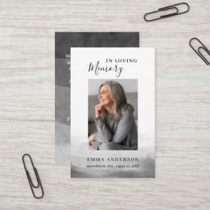 In Loving Memory Photo Funeral Prayer Card