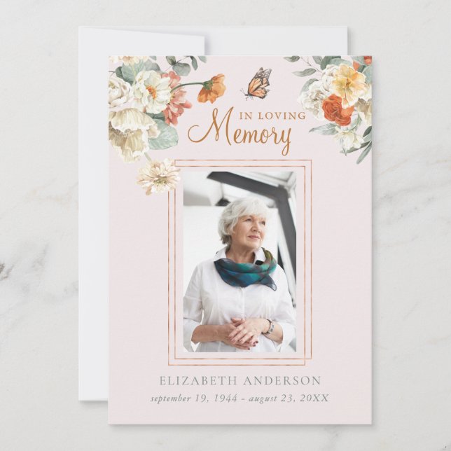 In Loving Memory | Photo Funeral Prayer Card (Front)
