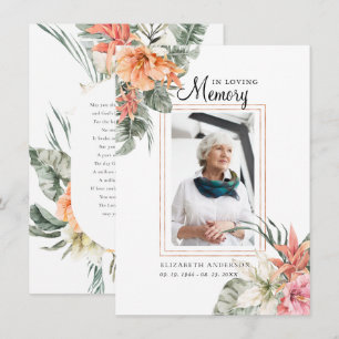 In Loving Memory   Photo Funeral Prayer Card