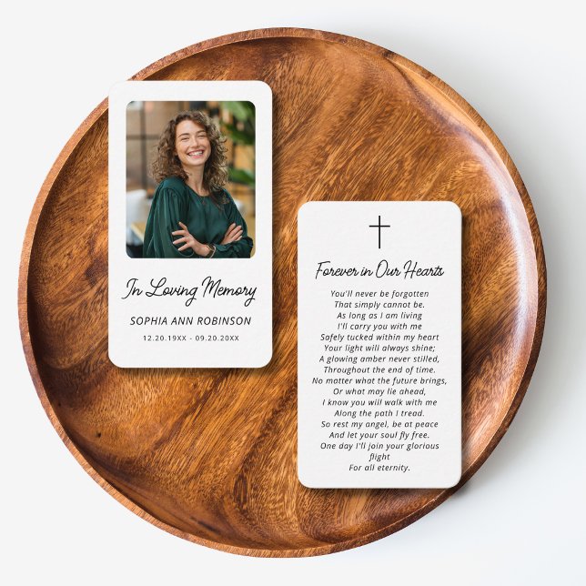 In Loving Memory Photo Funeral Prayer Card (Creator Uploaded)