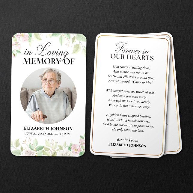In Loving Memory Photo Funeral Prayer Card (Creator Uploaded)