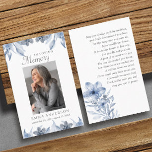 In Loving Memory   Photo Funeral Prayer Card