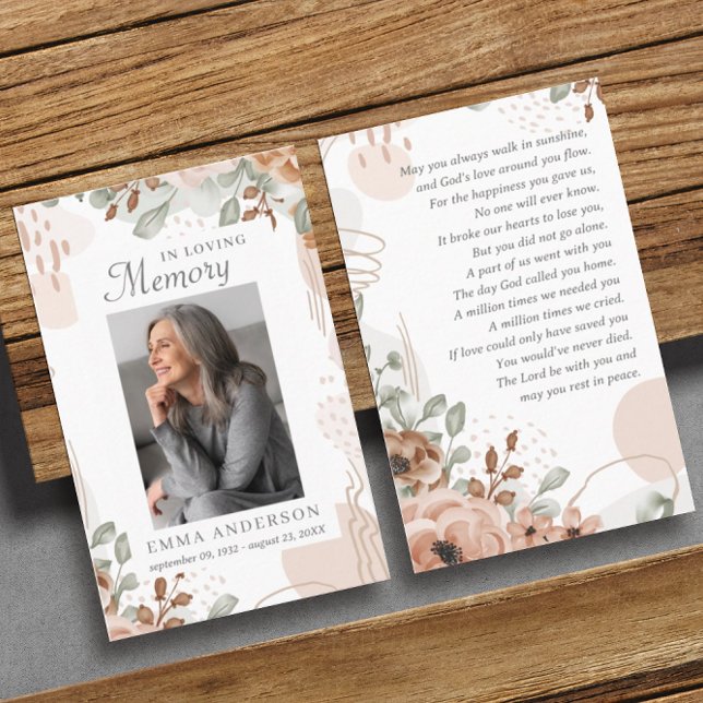 In Loving Memory | Photo Funeral Prayer Card (Creator Uploaded)