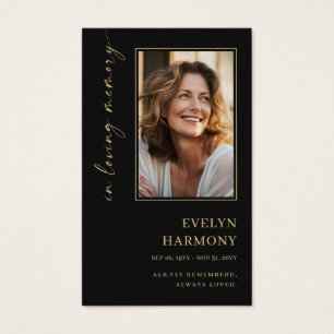 In Loving Memory Photo Funeral Prayer Card