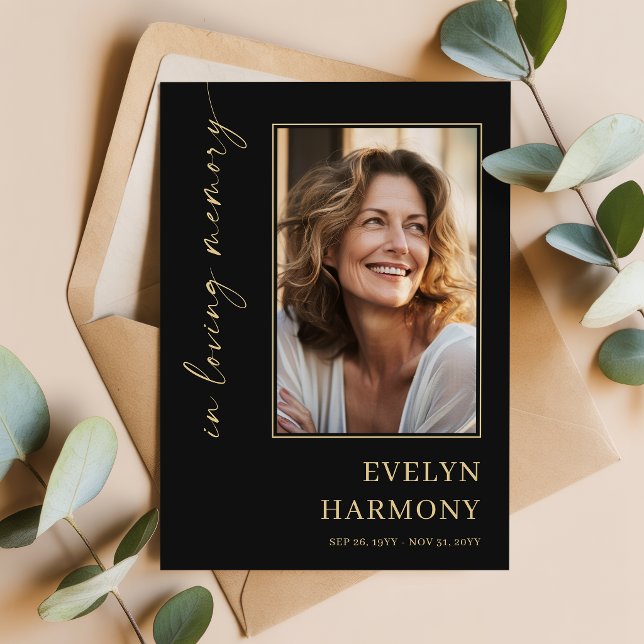 In Loving Memory Photo Funeral Program Card (Creator Uploaded)
