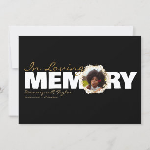 In Loving Memory Photo Funeral Program Invitation